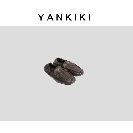 羊皮松紧咖色乐福鞋 YANKIKI 2026春季款NEW