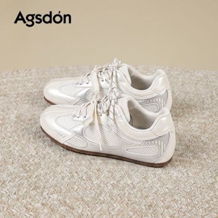 QL奥古狮登芭蕾德训鞋女2026新款夏秋季厚底阿甘休闲小白运动鞋爆