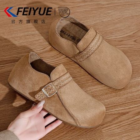feiyue/飞跃女鞋包头勃肯鞋女透气2026年夏季新款爆款软底乐福鞋