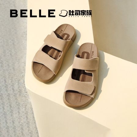 【阿苏专属】百丽吐司拖2.0勃肯鞋女26新商场同款外穿拖鞋A8R1DBT6