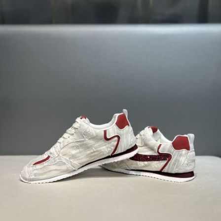 水洗牛仔闪光亮片潮牌小单鞋时尚运动百搭软底软面舒适轻便休闲鞋