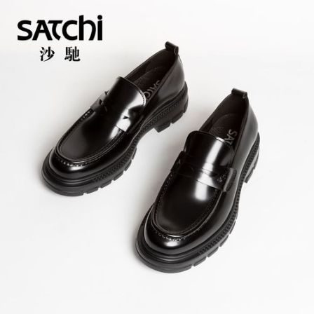 男鞋 2026舒适套脚休闲皮鞋开边珠牛皮厚底402562530Z