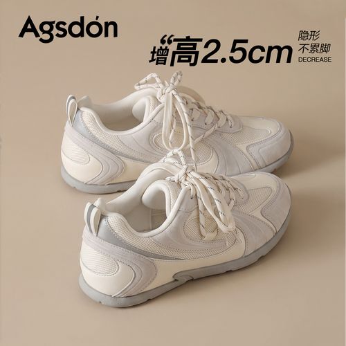 QL奥古狮登厚底德训鞋女2026新款夏秋季配阔腿裤巨好看运动小白鞋主图