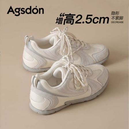 QL奥古狮登厚底德训鞋女2026新款夏秋季配阔腿裤巨好看运动小白鞋