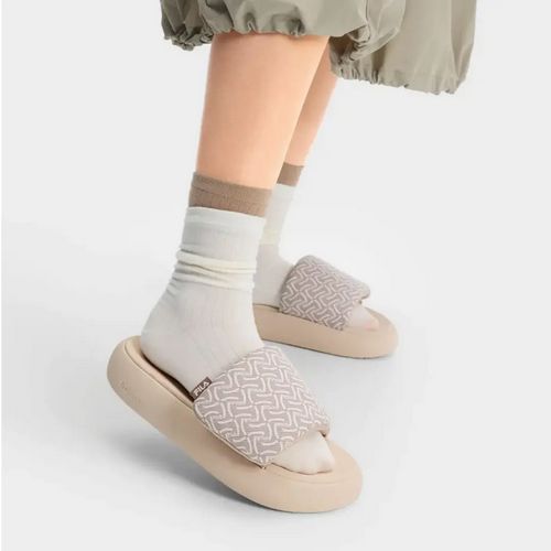 Fila/斐乐【甜甜圈1S拖鞋】夏欧若风女舒适增高软底凉鞋F12W521501F主图