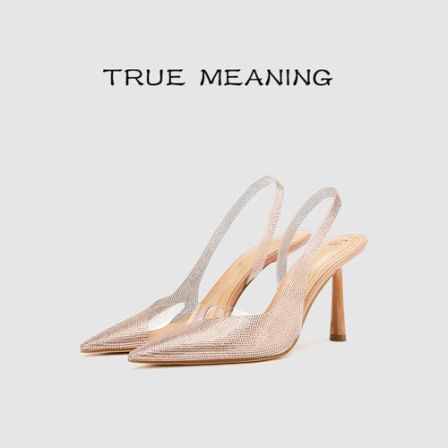 交个朋友专属【True Meaning】流光溢彩高跟鞋细跟女时尚气质凉鞋性感夏季尖头