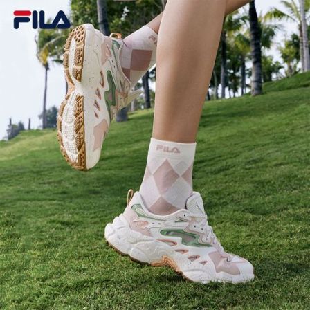 【蕨草鞋】杨幂同款FILA斐乐情侣夏季透气运动增高男女运动跑步鞋