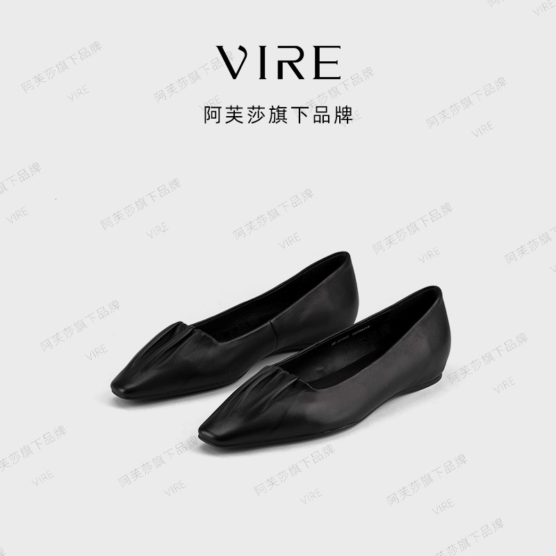 阿芙莎VIRE联名新款11833新款法式时尚高奢低跟单鞋B主图