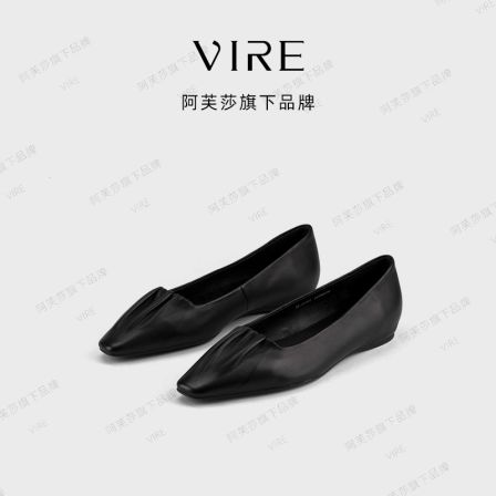 阿芙莎VIRE联名新款11833新款法式时尚高奢低跟单鞋B