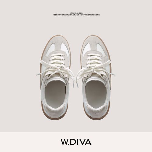 W.Diva【魏老板】纳帕牛皮真皮复古厚底德训休闲鞋DWAAXL3069魏老板主图