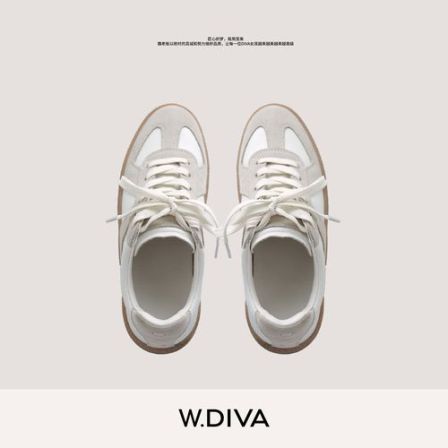 W.Diva【魏老板】纳帕牛皮真皮复古厚底德训休闲鞋DWAAXL3069魏老板