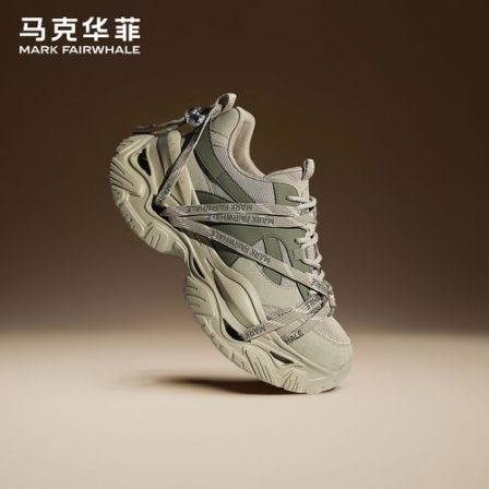马克华菲老爹鞋男款2025新款男鞋冬季厚底增高轮胎鞋男运动休闲鞋