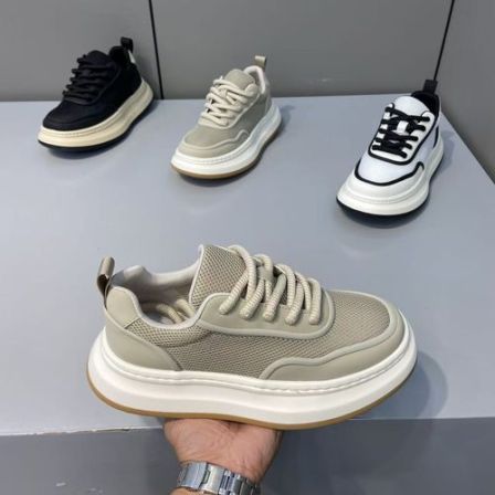 新款男士时尚青春净版厚底轻弹增高百搭休闲男鞋（皮鞋码）K260-1
