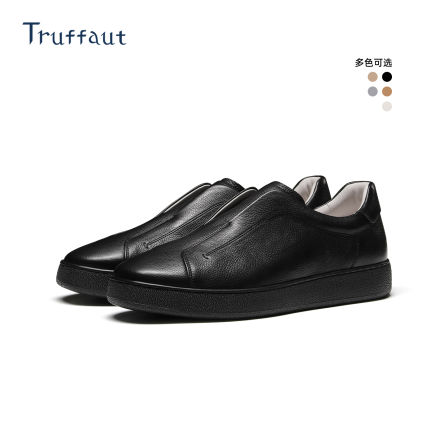 Truffaut男士松紧带一脚蹬休闲板鞋夏季透气时尚百搭舒适低帮男鞋