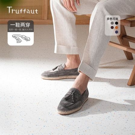 【一鞋两穿】Truffaut胎牛反绒渔夫鞋男士草鞋舒适休闲懒人鞋春夏季