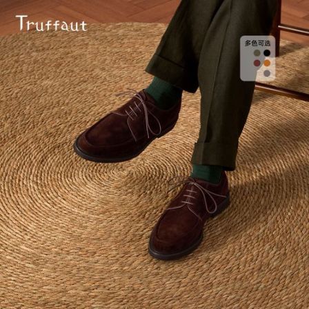Truffaut反绒德比鞋休闲百搭男士皮鞋复古多色英伦风正装真皮男鞋