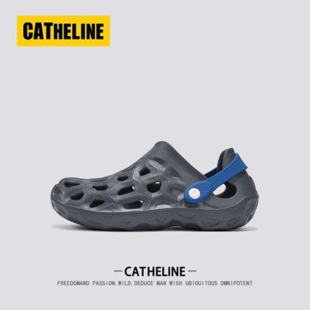 美国CAT.HELINE沙滩洞洞鞋男款夏季户外穿溯溪运动一脚蹬涉水凉鞋