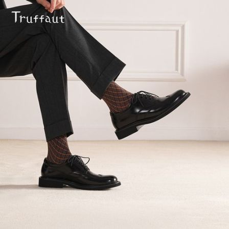 【体验价】Truffaut男士皮鞋商务正装德比鞋真皮结婚新郎鞋厚底增高