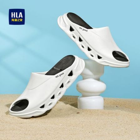 HLA/海澜之家男鞋新款春季潮流透气轻质凉拖鞋百搭增高可拆卸拖鞋
