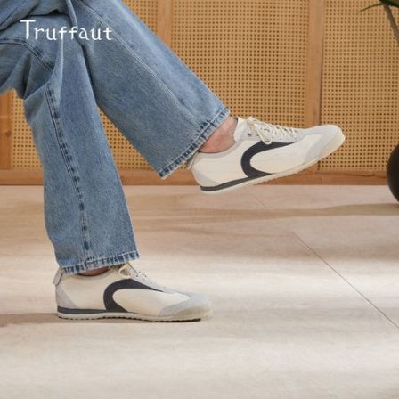 Truffaut2026新款拼接撞色平底德训鞋时尚休闲低帮透气百搭运动鞋
