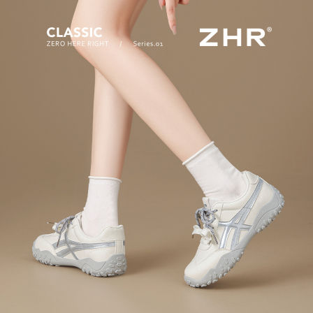 ZHR则则厚底德训鞋女2026新款秋季芭蕾风阿甘鞋内增高休闲运动鞋