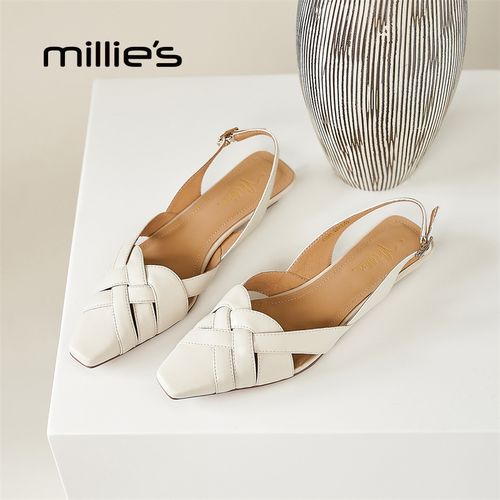 MILLIE S/妙丽绝美包头半拖鞋女夏季新款不累脚外穿凉鞋后绊带拖主图