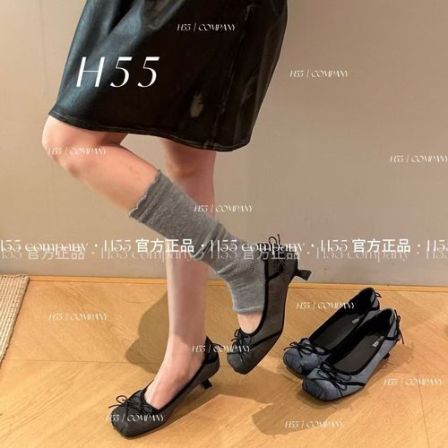 【单鞋版】时髦捕手-双蝴蝶结芭蕾风高跟鞋5cm03-3619【N】