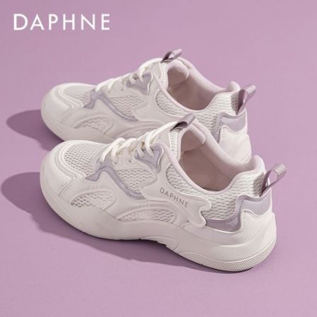 达芙妮网面德训鞋女款2026夏季新款巨好看百搭透气阿甘休闲鞋网鞋