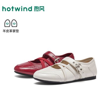 热风2026年春季新款女士时尚玛丽珍鞋H24W26121
