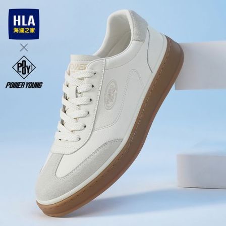 HLA/海澜之家男鞋2026夏季新款经典潮流德训鞋百搭休闲运动板鞋