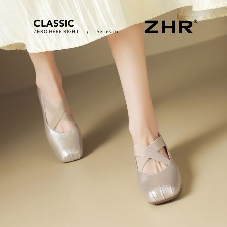 ZHR则则芭蕾风玛丽珍女鞋2026新款交叉带软底一脚蹬通勤浅口单鞋