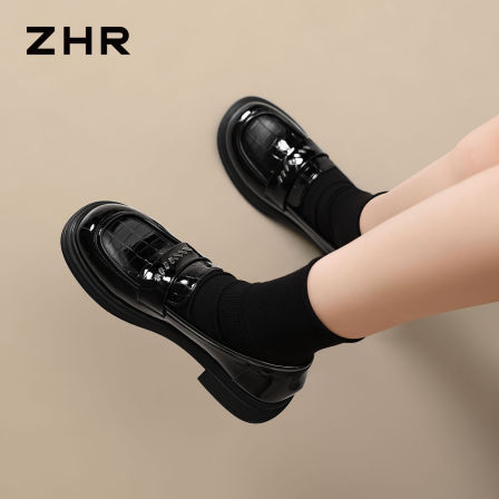 ZHR则则乐福鞋女2026秋季新款复古英伦小皮鞋软底通勤黑色单鞋