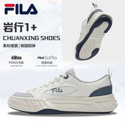 Fila/斐乐板鞋【岩行鞋1+】夏季新款男女鞋网面透气小白鞋帆布鞋主图