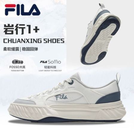 Fila/斐乐板鞋【岩行鞋1+】夏季新款男女鞋网面透气小白鞋帆布鞋