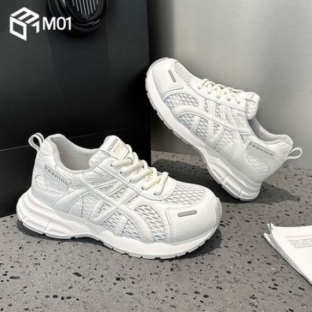 M01夏季网面阿甘鞋女透气薄款新款小白鞋超火软底轻便运动休闲鞋
