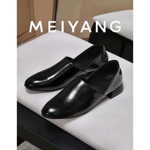 A美洋MEIYANG 黑釉女小皮鞋主图