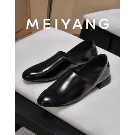 A美洋MEIYANG 黑釉女小皮鞋