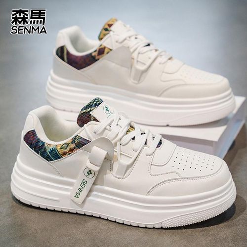 森马男鞋鞋子夏季2026新款百搭增高板鞋学生休闲户外厚底小白鞋主图