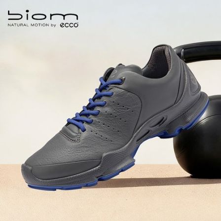 ECCO爱步运动鞋男 流光风皮革舒适跑步鞋 健步BIOMC 800464