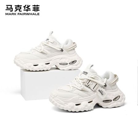 马克华菲男鞋时尚百搭鞋子男款2026新款夏季透气潮鞋厚底老爹鞋男