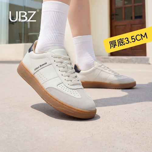UBZ 宽版厚底德训鞋女2026夏季新款休闲运动复古阿甘鞋小白鞋板鞋主图