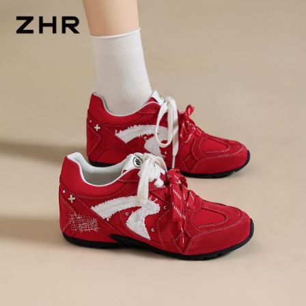 ZHR/则则厚底德训鞋女2026夏季新款透气软底轻便百搭运动休闲鞋女