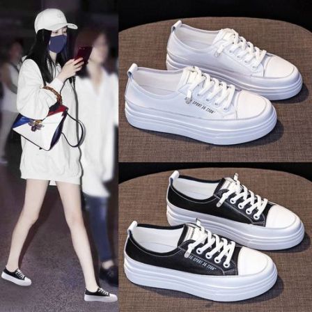 内增高小白鞋春夏新款透气厚底小个子百搭休闲运动女鞋