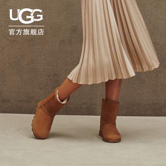 UGG秋季女士舒适时尚纯色圆头平底经典休闲短筒靴雪地靴 1115032主图