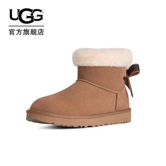 UGG秋季新款女士时尚舒适休闲蝴蝶结贝莉迷你短靴雪地靴 1184111
