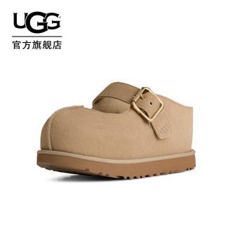 UGG秋季新款女士时尚舒适炫金厚底金星增高休闲玛丽珍鞋 1187514