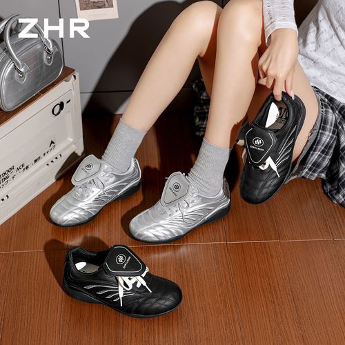 ZHR/则则双翼足球风德训鞋女夏秋季明星同款增高情侣厚底运动鞋Z主图