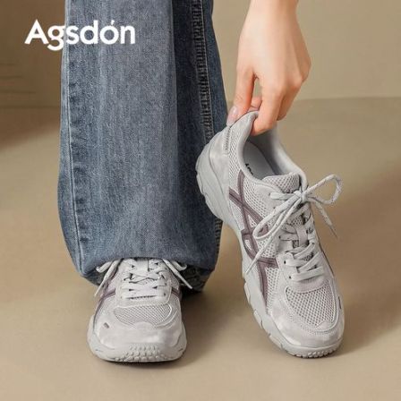 QL奥古狮登厚底德训鞋女2026新款秋季配阔腿裤百搭休闲运动鞋子爆