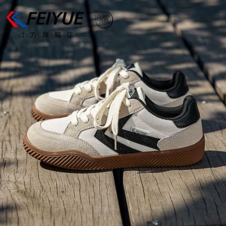 feiyue/飞跃德训鞋男女情侣鞋2026夏季网面爆款百搭休闲帆布鞋女