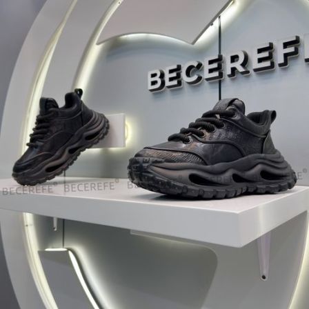 Becerefe黑武士男鞋2026新款夏季低帮潮牌老爹鞋厚底休闲运动鞋男